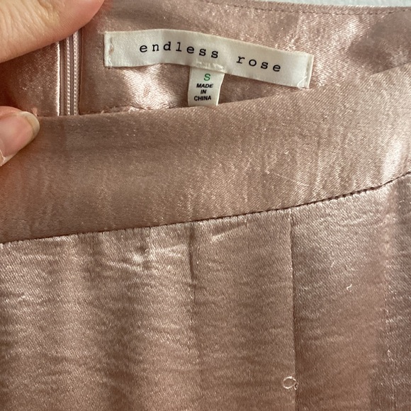 Pink Satin Wide Legged Pants - Picture 3 of 4